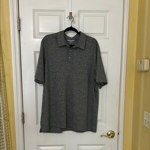 Johnston & Murphy Gray Polo Shirt Casual Knit